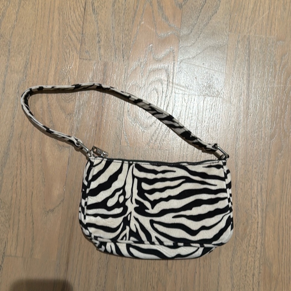 Subdued Zebra Print Shoulder Bag